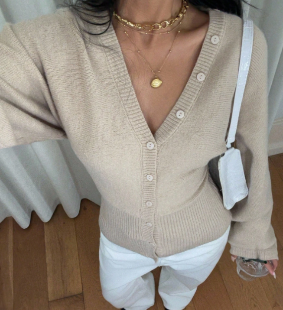 The Essential Ribbed Cardigan - Valenci