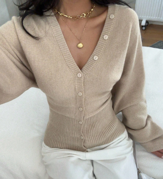 The Essential Ribbed Cardigan - Valenci